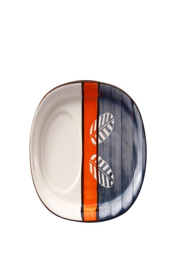 Caffeine Ceramic Handmade Neon Orange Soup Set (1 Soup Cup, 1 Spoon & 1 Tray) (Set of 3) - Image 3